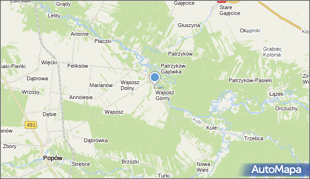 mapa Wąsosz Górny, Wąsosz Górny na mapie Targeo